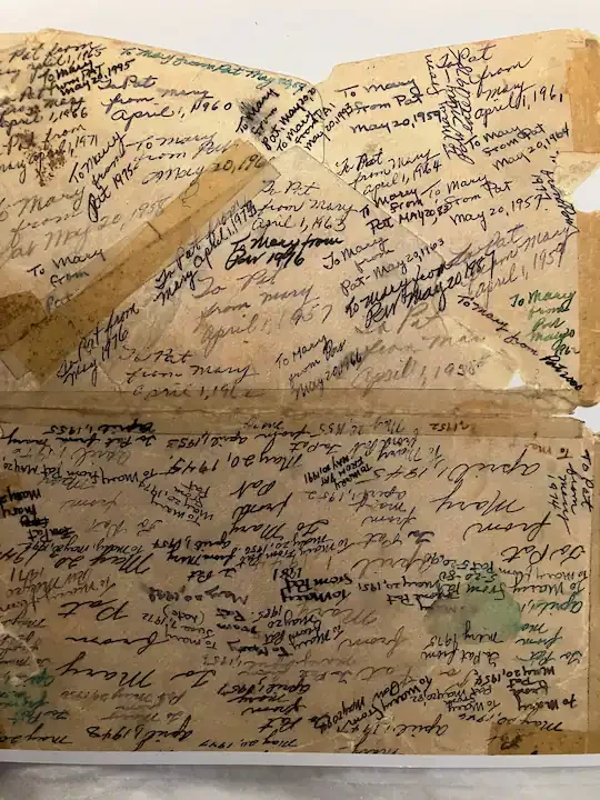 Signatures on the original envelope. (Courtesy of Don Kroger)