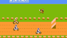 Excitebike gif of cycle doing jumps and stuff